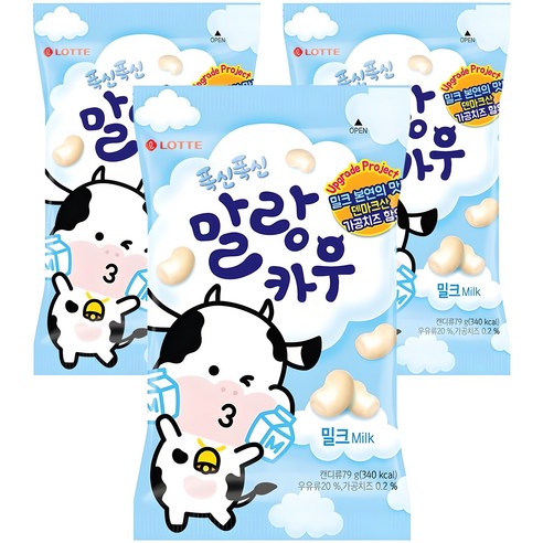 롯데웰푸드 폭신폭신 말랑카우 밀크 츄잉캔디