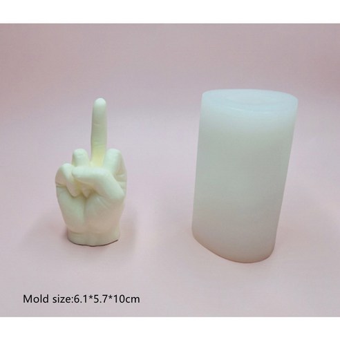 INS 크리에이티브 실리콘 DIY 소이 3D 제스처 테라피 캔들 재료 데코 몰드 손가락 1 왁스 석고 아로마 비누 수제 - DIY패키지 | 쿠팡