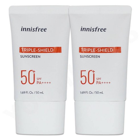 1+1/이니스프리 인텐시브 트리플쉴드 선스크린 선크림, 2개, 50ml