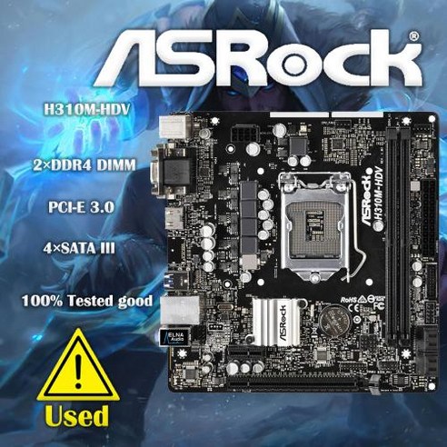 중고 ASROCK H310M HDV ITX 데스크탑 마더보드 인텔 H310 LGA1151 DDR4, 1) 마더 보드