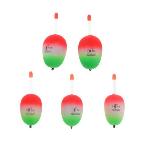 장거리 주조 낚시를 위한 5pcs EVA 거품 빛나는 낚시 수레 세트, 그린 레드, 400g