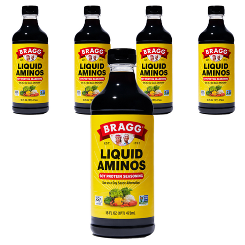 브래그 리퀴드 아미노스 소이 소스 얼터너티브 글루텐 프리, 473ml, 5개
