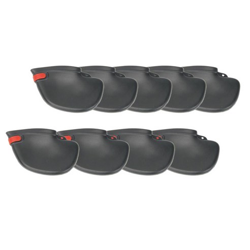 9PCS PVC 골프 클럽 아이언 헤드커버 보호 커버, 블랙
