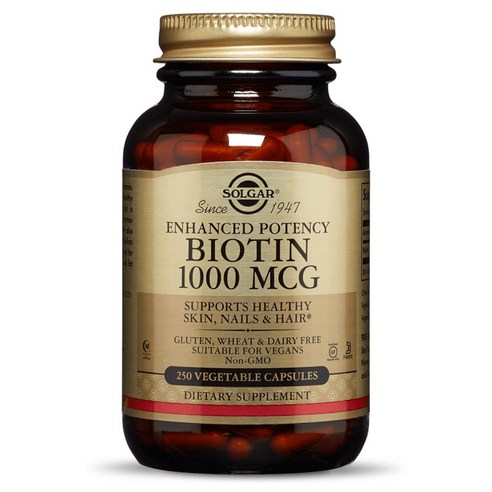 솔가 비오틴 1000mcg 베지터블 캡슐 글루텐 프리 비건, 250정, 1개