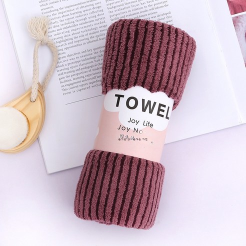 ZZJJC 코랄 타월 극세사 타월 드라이물수건, 75*35cm 【카드지], 슬림레드