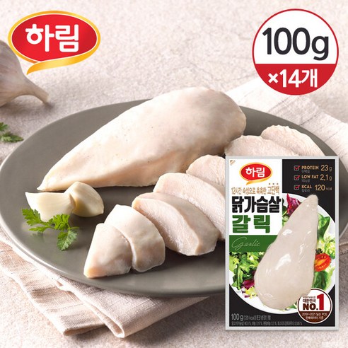 하림 닭가슴살 갈릭 100g, 20개