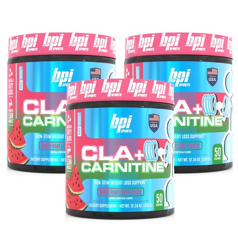 비피아이스포츠 CLA + 카르니틴 워터멜론 프리즈, 350g, 3개