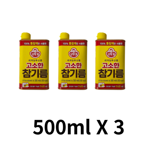 오뚜기 고소한 참기름, 500ml, 1개