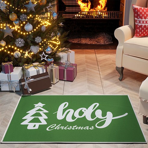KORELAN 2022 입주문 바닥깔개 입구 가정용 크리스마스 장식 카펫 바닥깔개, 미니 크리스마스 - 알파벳 트리