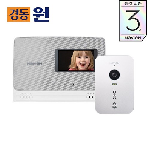 경동원 4선식 아날로그 비디오폰 실버 10.9cm NHA-0475 패키지 세트