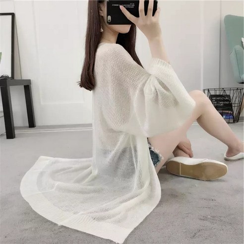 여성을 위한 세련되고 편안한 여름 오버핏 가디건