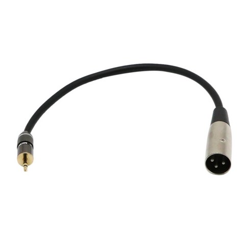 1피트 케이블 1/8" TRS 스테레오 - XLR 수 케이블 3.5mm(미니) - XLR-M 어댑터 코드(iPhone iPod 컴퓨터 등), 설명, 블랙, 설명