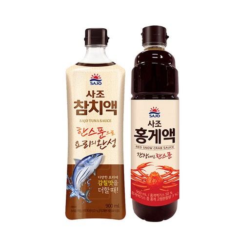 사조해표 참치액 900ml+홍게액 900ml 기획, 1세트