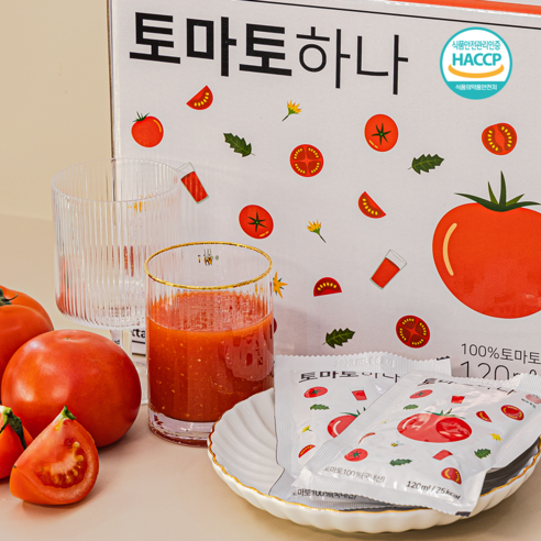 국산 토마토로 만든 해썹 토마토즙 120ml, 30개 
건강즙/음료