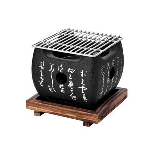 메이크잇 일본식 정사각 미니 화로 세트 15x15, 15cm x 15cm x 13cm, 1개