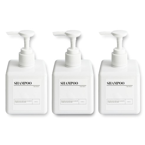 뉴앤룩 PETG소재 욕실디스펜서 4color, 화이트, 3개, 250ml