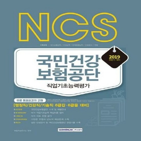 NCS 국민건강보험공단 직 - 취업적성연구소, 단품