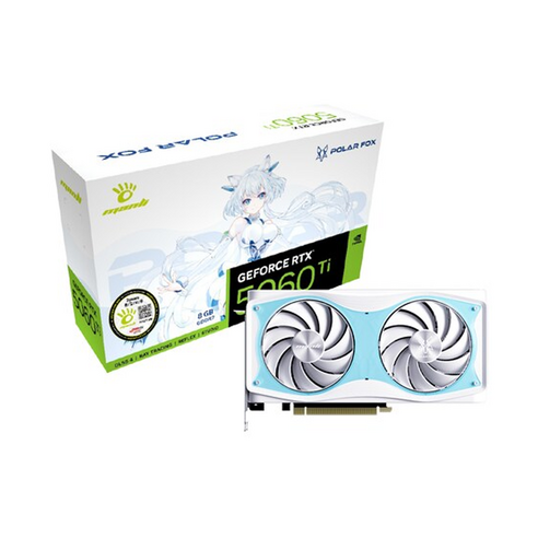 MANLI Geforce RTX 5060 Ti Polar Fox 폴라 폭스 OC D7 8GB 그래픽카드 VGA 인텍앤컴퍼니