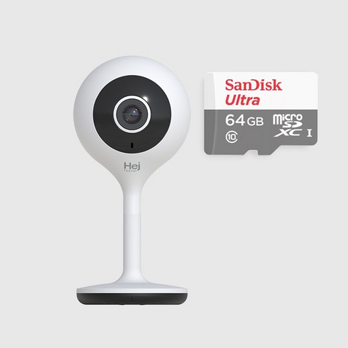 헤이홈 홈카메라 CCTV 고정형 64G 실내용, GKW-IC054A+64GSD, 1개