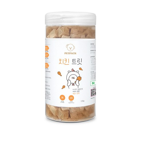 펫팩 동결건조 간식, 1개, 135g, 치킨 트릿