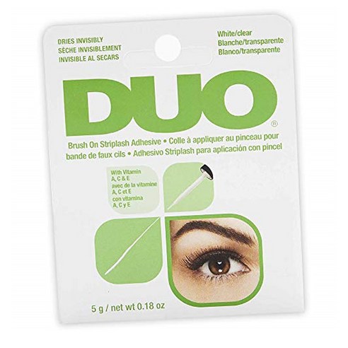 듀오 속눈썹 풀 접착제 화이트 클리어 DUO Brush-On Strip Lash Adhesive White/Clear, 2개