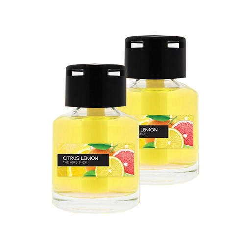 더허브샵 차량용 방향제 디퓨저 70ml, 시트러스레몬, 2세트