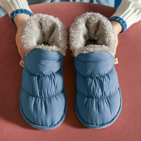 just so so 두 면화 신발 여성 겨울 양털 안감 면화 신발 홈 방수 임신 한 페달 따뜻한 산후 구속 신발