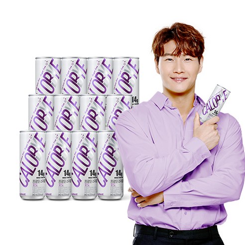 칼로바이 프로틴 스파클링 WPI 단백질 음료 포도맛, 240ml, 12개