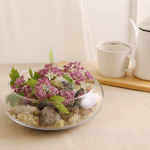 투명한 아름다움으로 공간을 물들이는 글라스코 유리 수반 수반