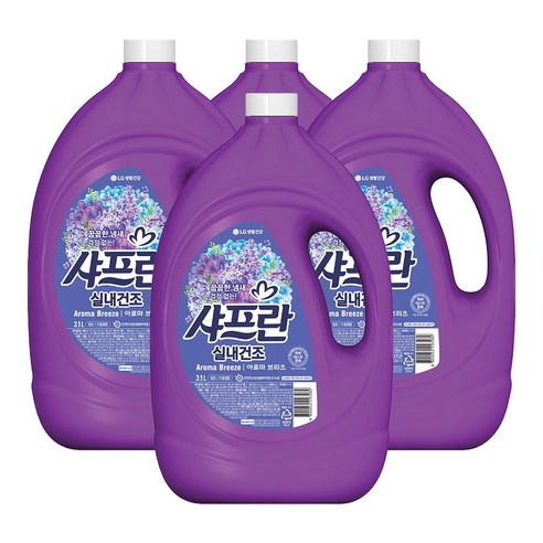 샤프란 실내건조 섬유유연제 아로마 브리즈 3.1L, 4개