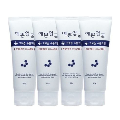 웰빙헬스팜 예쁜얼굴 고보습 수분크림, 90ml, 4개