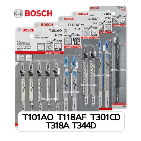 마켓원 BOSCH 직소기날 101AO 118AF 301CD 318A 344D, (6번)철재용T118AF