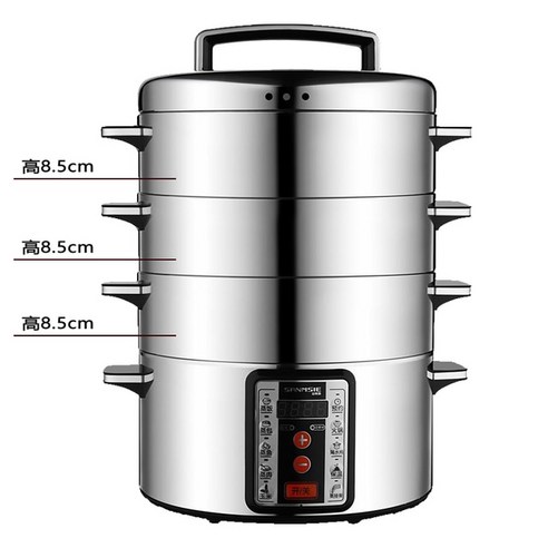 만능찜기 전기야채찜기 전기 찜기 다기능 가정용 및 용 스테인리스 다층 대용량, 02 3 layer  220V_03 EU 오엘라마스터 Best Top5