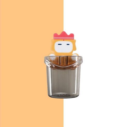 펀치 면제 선반 벽걸이식 만화 칫솔컵 아스팔트 컵 목욕 칫솔 치약 수납대, 당소승
