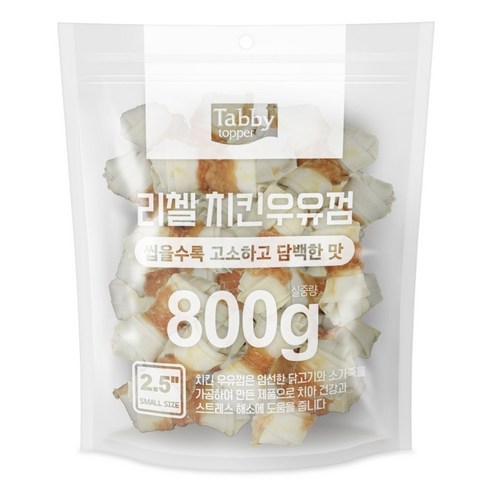 테비토퍼 강아지 리첼 우유껌 6.35cm 800g, 치킨, 1개
