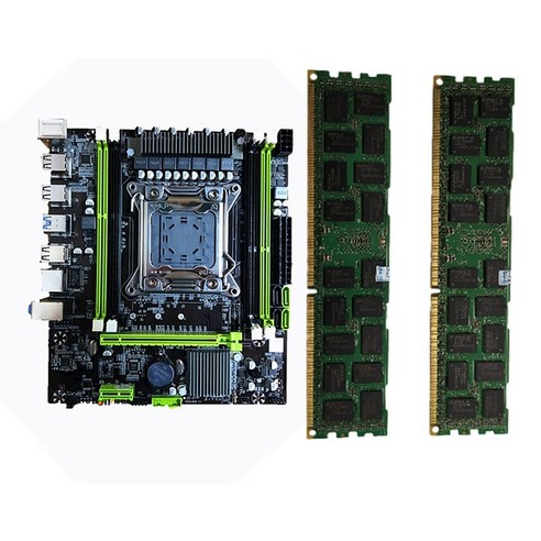 AFBEST X79H 마더보드 LGA2011 2X4G RAM DDR3 4채널 USB3.0 최대 지원 LGA2011 Xeon 시리즈용 4X16G 메모리, 검은 색
