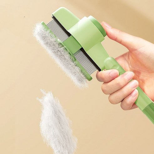 강아지 고양이 죽은털 제거 애완동물 용품 털제거기, 2개, 그린