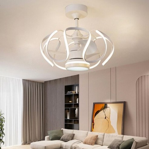  캠플 위시팬 캠핑 무선 선풍기 10000mah 타프팬, 화이트 천장형 천장실링팬 선풍기 거실 장식 침실 led 천장 조명 원격 제어 식당 라이트 실내, 화이트_120W Diameter 66cm | 220V