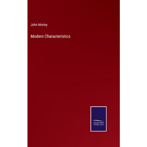 (영문도서) Modern Characteristics Hardcover, Salzwasser-Verlag, English, 9783752589115