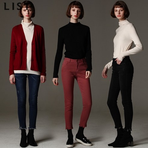 [리스트] 캐서린 컷아웃 헴 내추럴 워싱 데님 팬츠