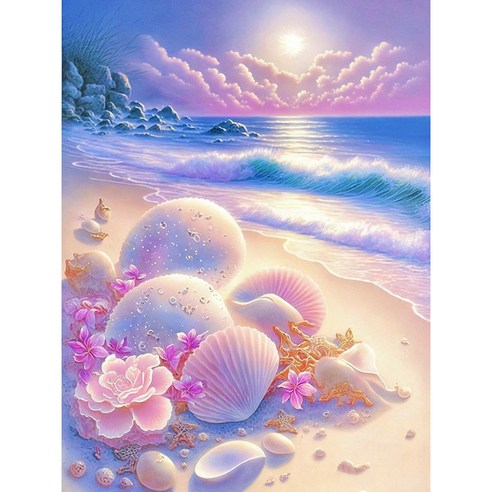 패션 DIY 캔버스형 보석십자수 예쁘 십자수 세트 30 x 40cm, 1세트, D106