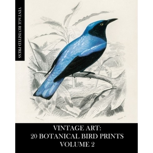 (영문도서) Vintage Art: 20 Botanical Bird Prints Volume 2: Ephemera for Framing Collage Mixed Media an... Paperback, Blurb, English, 9781006655074