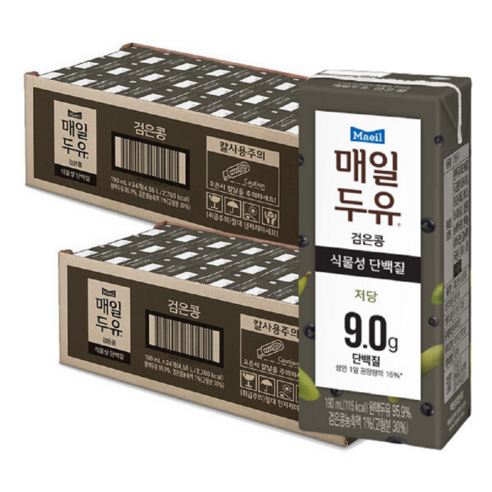 매일두유 검은콩 190ml, 48팩 세트 
생수/음료