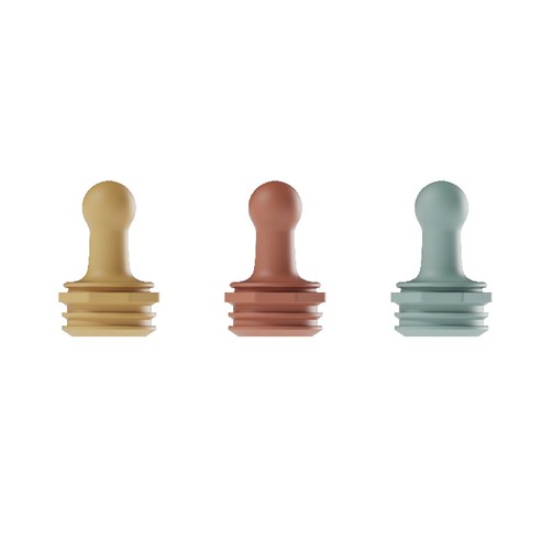이크 투약병 코르크 캡 바디 파츠, 3개, 쪽쪽이형 캡