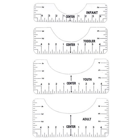 VINYL VINYL Alignment Tool 용 정렬 도구 용 T- 셔츠 통치자 가이드 정렬 도구 (클리어 & 투명), 하나, 보여진 바와 같이