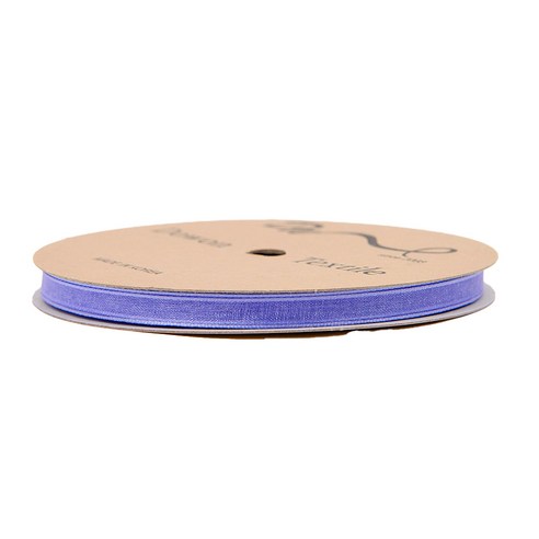 리본끈 오간디 리본 기본 무지 6mm, 25.연보라색