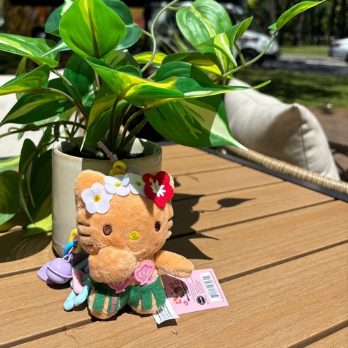 ☀️ 여름 햇살을 담은 귀여움! 알로하 소일 키티 키링, 나만의 특별한 액세서리가 될까? 태닝키티