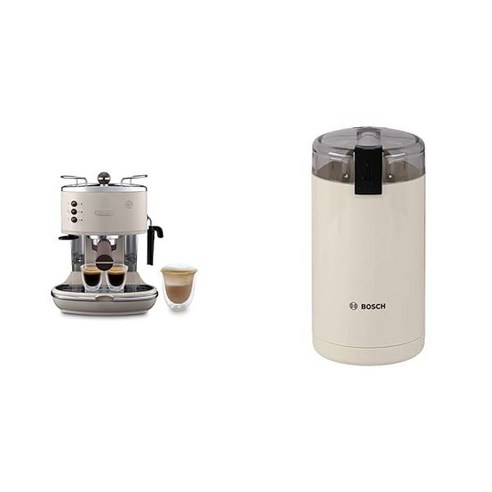 독일직배송 드롱기 De Longhi 아이코나빈티지 ECOV 311 BG 복고풍 에스프레소머신, 단품+ 커피 그라인더, 베이지