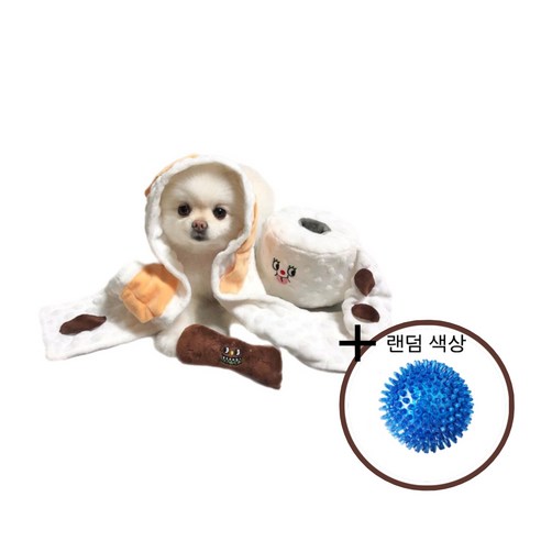 마이플러피 오래뜯는 똥 휴지 강아지 노즈워크 장난감 100cm, 1개