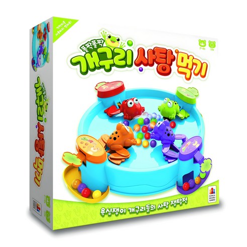 코리아보드게임즈 폴짝폴짝 개구리 사탕먹기, 혼합색상, 1개